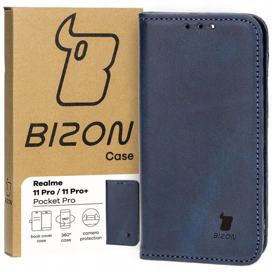 Etui Bizon Case Pocket Pro do Realme 11 Pro / 11 Pro+, granatowe Bizon