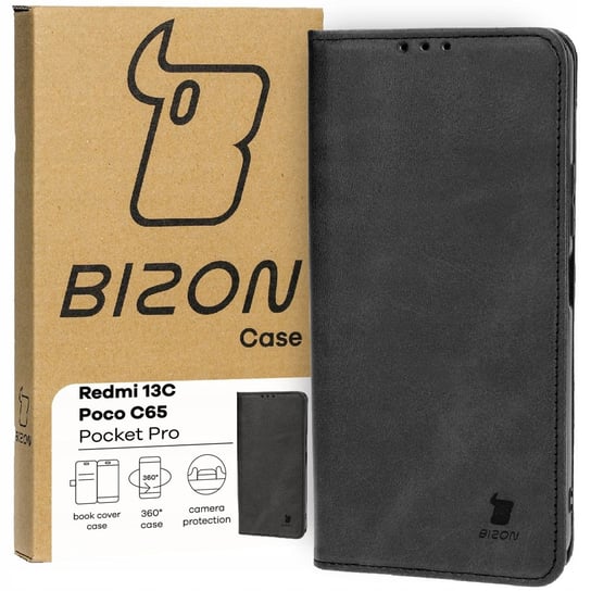 Etui Bizon Case Pocket Pro do Redmi 13C / Poco C65, czarne Bizon