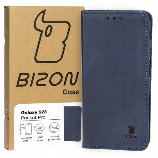 Etui Bizon Case Pocket Pro do Samsung Galaxy S23, granatowe Bizon