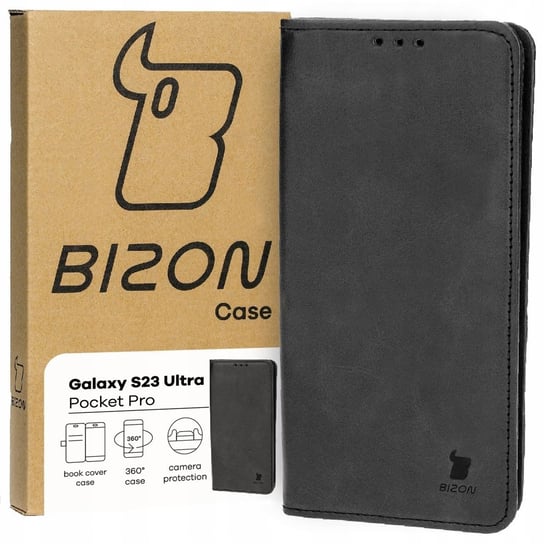 Etui Bizon Case Pocket Pro do Samsung Galaxy S23 Ultra, czarne Bizon