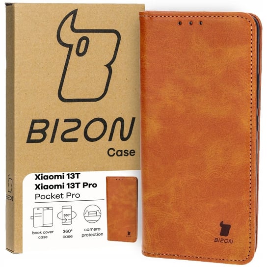 Etui Bizon Case Pocket Pro do Xiaomi 13T / 13T Pro, brązowe Bizon