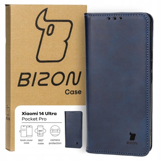Etui Bizon Case Pocket Pro do Xiaomi 14 Ultra, granatowe Bizon