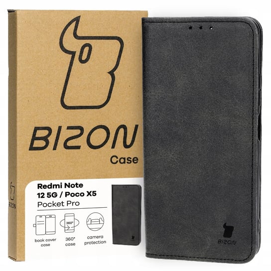 Etui Bizon Case Pocket Pro do Xiaomi Redmi Note 12 5G / Poco X5, czarne Bizon