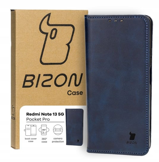 Etui Bizon Case Pocket Pro do Xiaomi Redmi Note 13 5G, granatowe Bizon