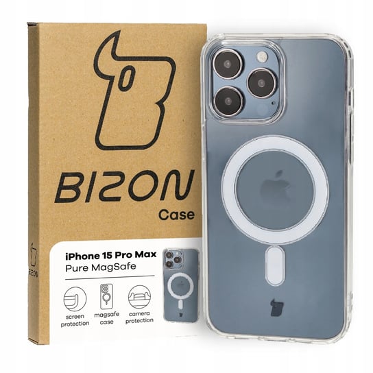 Etui Bizon Case Pure MagSafe do iPhone 15 Pro Max, przezroczyste Bizon