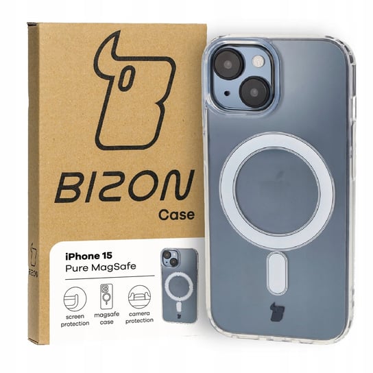 Etui Bizon Case Pure MagSafe do iPhone 15, przezroczyste Bizon