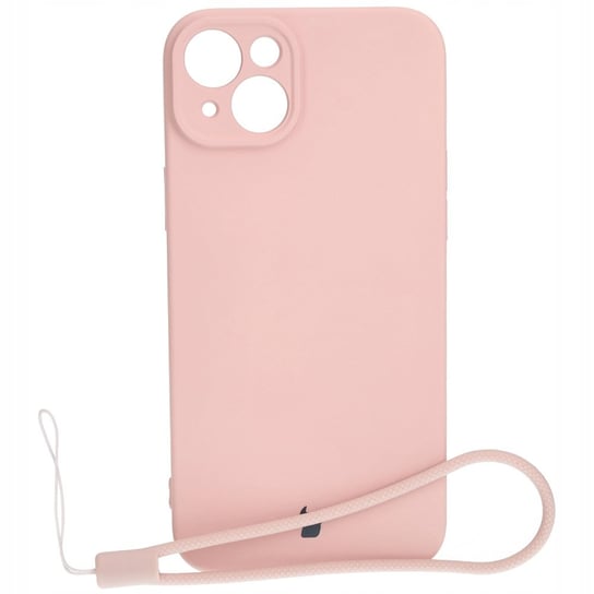 Etui Bizon Case Silicone do iPhone 15 Plus, jasnoróżowe Bizon