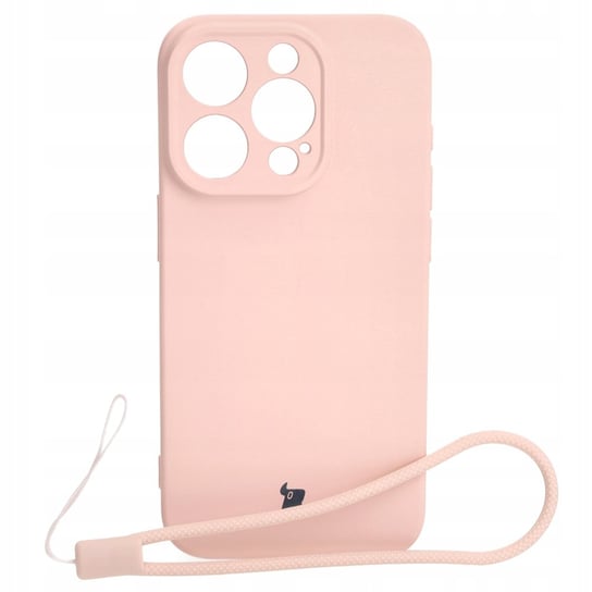 Etui Bizon Case Silicone do iPhone 15 Pro, jasnoróżowe Bizon