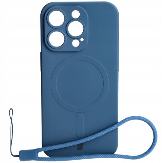Etui Bizon Case Silicone Magnetic do Apple iPhone 14 Pro, granatowe Bizon