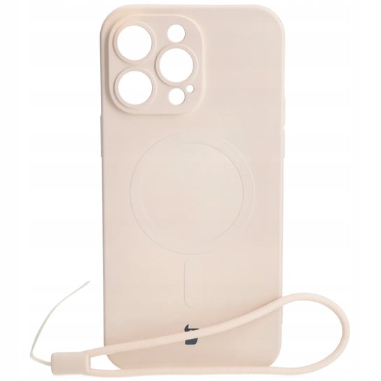 Etui Bizon Case Silicone Magnetic Do Apple Iphone 14 Pro Max, Beżowe Bizon