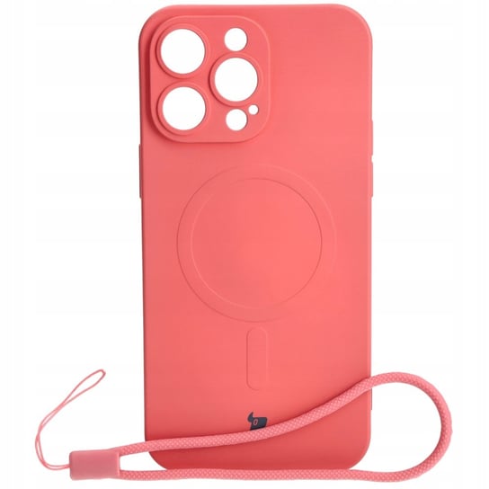 Etui Bizon Case Silicone Magnetic Do Apple Iphone 14 Pro Max, Brudny Róż Bizon