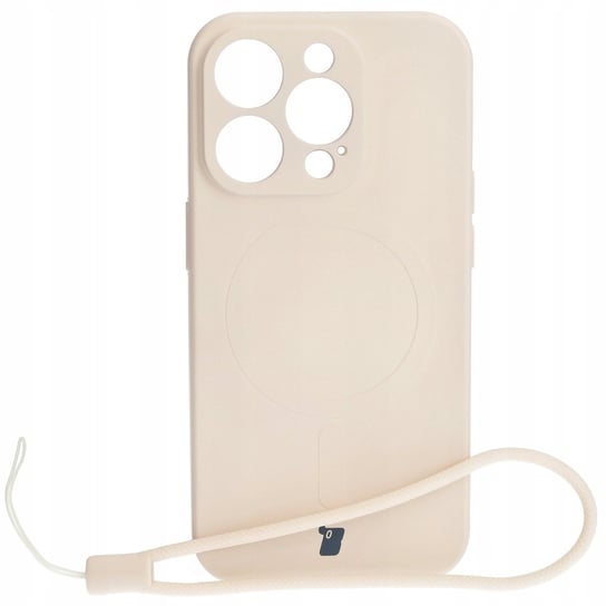 Etui Bizon Case Silicone Magnetic do Apple iPhone 15 Pro, beżowe Bizon
