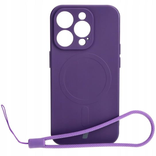 Etui Bizon Case Silicone Magnetic do Apple iPhone 15 Pro, śliwkowe Bizon
