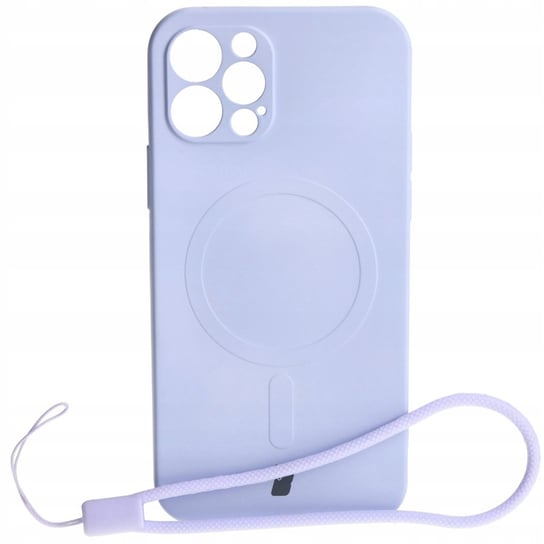 Etui Bizon Case Silicone Magsafe Do Apple Iphone 12 Pro, Jasnofioletowe Bizon