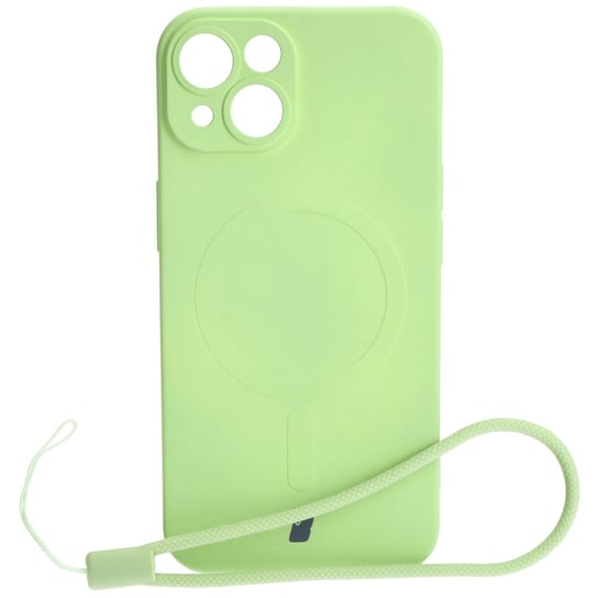 Etui Bizon Case Silicone MagSafe do Apple iPhone 14, jasnozielone Bizon