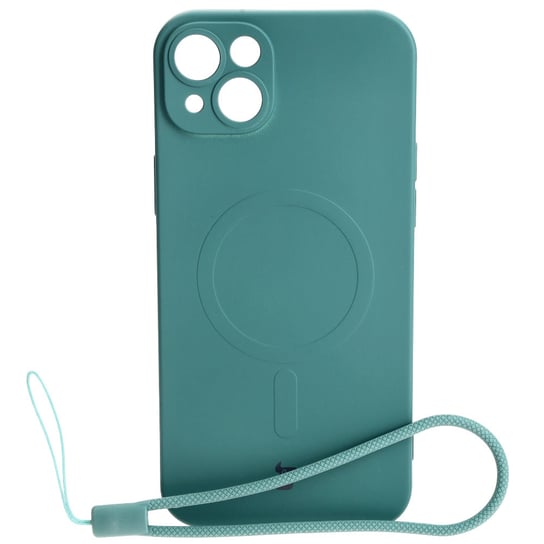 Etui Bizon Case Silicone MagSafe do Apple iPhone 14 Plus, ciemnozielone Bizon