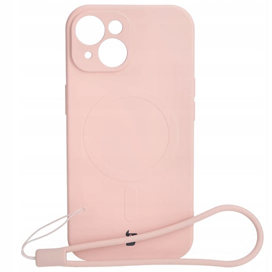 Etui Bizon Case Silicone Magsafe Do Apple Iphone 15, Jasnoróżowe Bizon