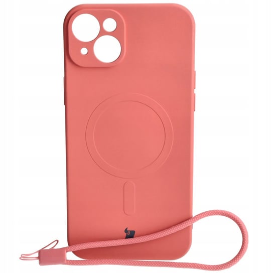 Etui Bizon Case Silicone MagSafe do Apple iPhone 15 Plus, brudny róż Bizon
