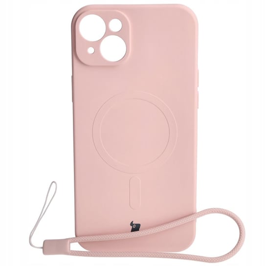 Etui Bizon Case Silicone MagSafe do Apple iPhone 15 Plus, jasnoróżowe Bizon