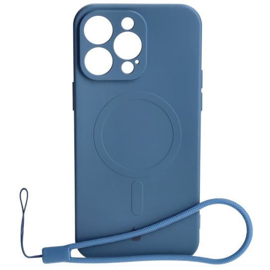 Etui Bizon Case Silicone MagSafe do Apple iPhone 15 Pro Max, granatowe Bizon