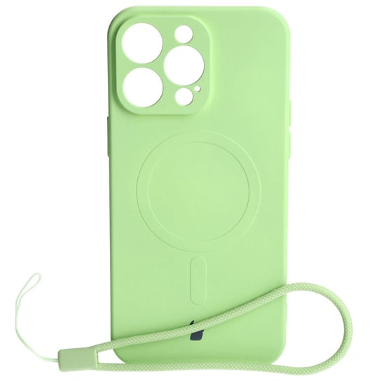 Etui Bizon Case Silicone MagSafe do Apple iPhone 15 Pro Max, jasnozielone Bizon