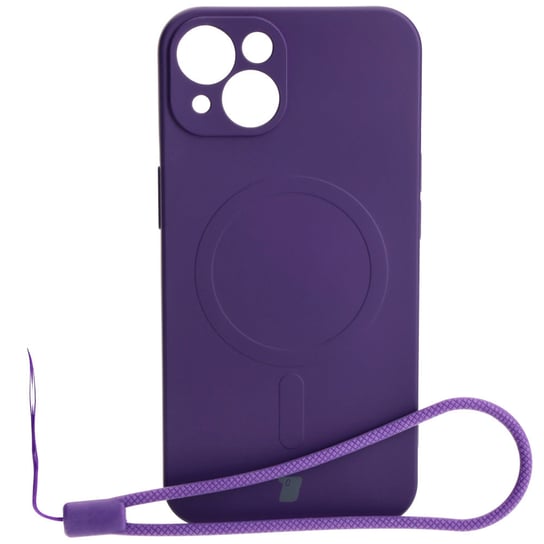 Etui Bizon Case Silicone MagSafe do iPhone 13, śliwkowe Bizon