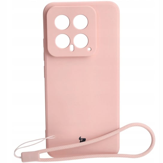 Etui Bizon Case Silicone Sq do Xiaomi 14, jasnoróżowe Bizon