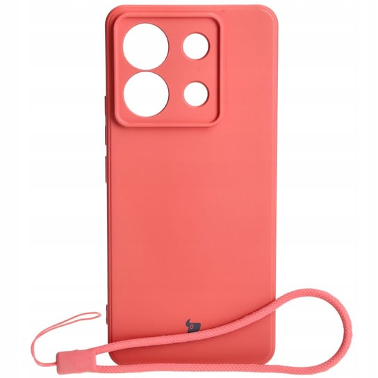 Etui Bizon Case Silicone Sq do Xiaomi Poco X6 / Xiaomi Redmi Note 13 Pro 5G, brudny róż Bizon
