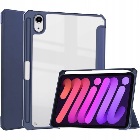Etui Bizon Case Tab Clear Matt do Apple iPad Mini 6 2021, granatowe Bizon