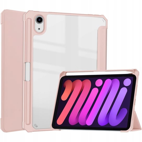 Etui Bizon Case Tab Clear Matt do Apple iPad Mini 6 2021, różowozłote Bizon