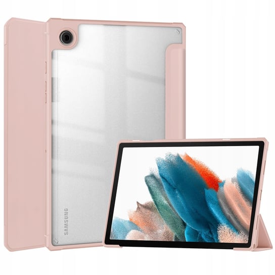 Etui Bizon Case Tab Clear Matt do Galaxy Tab A8 2021, różowozłote Bizon