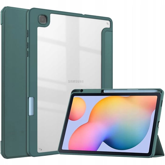Etui Bizon Case Tab Clear Matt do Galaxy Tab S6 Lite 2022/2020, ciemnozielone Bizon