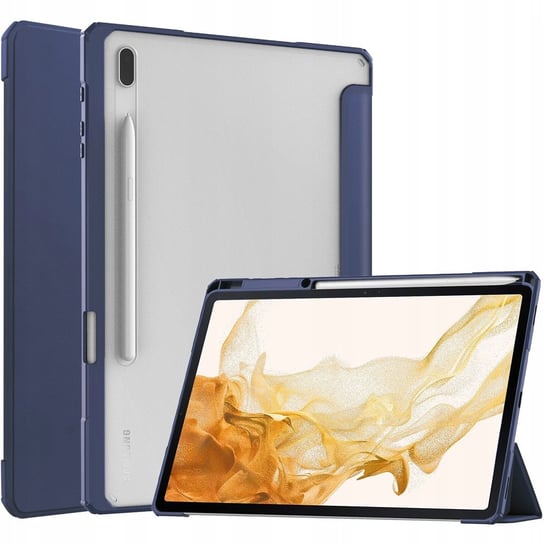 Etui Bizon Case Tab Clear Matt do Galaxy Tab S8 Plus / S7 Plus / S7 FE, granatowe Bizon