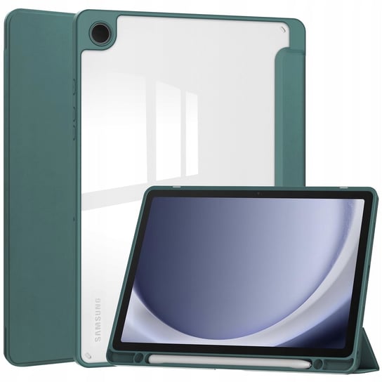 Etui Bizon Case Tab Clear Matt do Samsung Galaxy Tab A9 Plus, ciemnozielone Bizon