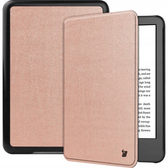 Etui Bizon Case Tab Croc do Amazon Kindle 11th Generation 2022, różowozłote Bizon