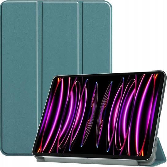 Etui Bizon Case Tab Croc Do Apple Ipad Pro 12.9 2022/2021/2020/2018, Ciemnozielone Bizon