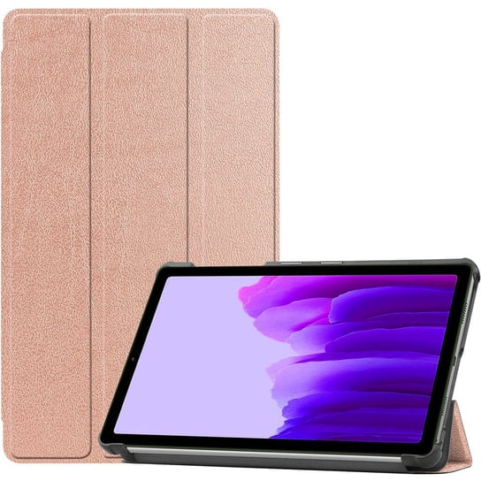 Etui Bizon Case Tab Croc do Galaxy Tab A7 Lite, różowozłote Bizon