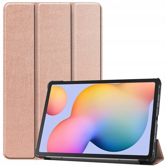 Etui Bizon Case Tab Croc do Galaxy Tab S6 Lite 2022/2020, różowozłote Bizon