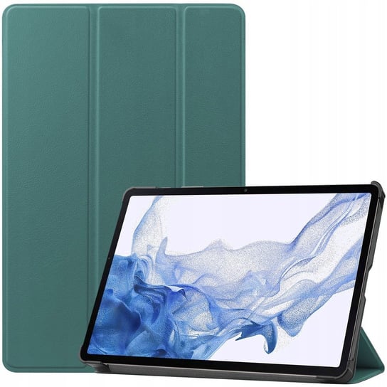 Etui Bizon Case Tab Croc do Galaxy Tab S8 / S7, ciemnozielone Bizon