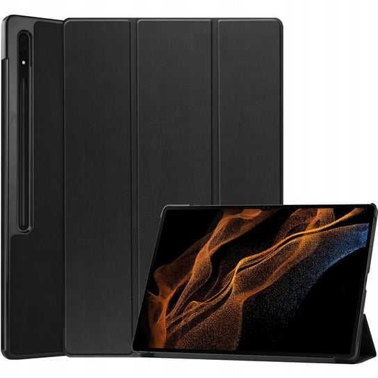 Etui Bizon Case Tab Croc do Galaxy Tab S8 Ultra, czarne Bizon
