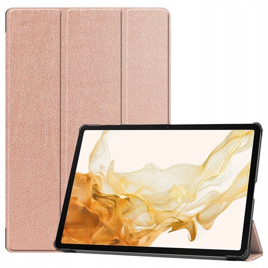 Etui Bizon Case Tab Croc do Galaxy Tab S9 Plus, różowozłote Bizon