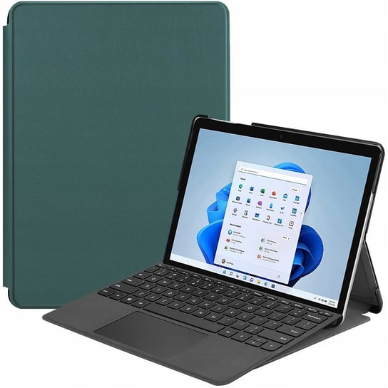 Etui Bizon Case Tab Croc Do Microsoft Surface Go 3 / Go 2 / Go, Ciemnozielone Bizon