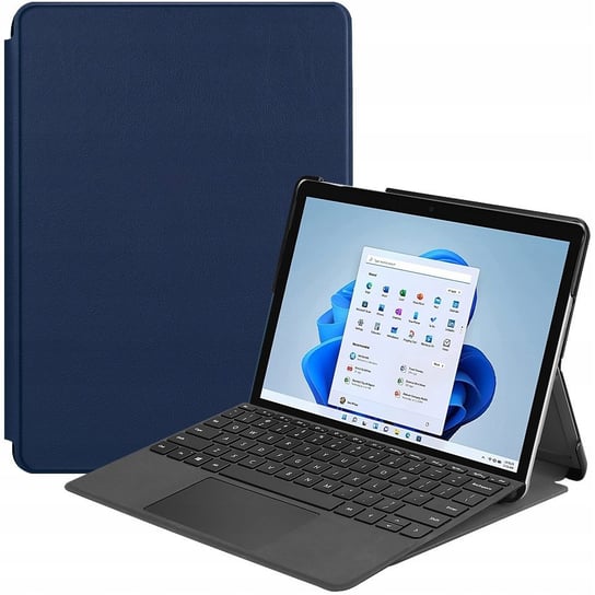 Etui Bizon Case Tab Croc Do Microsoft Surface Go 3 / Go 2 / Go, Granatowe Bizon
