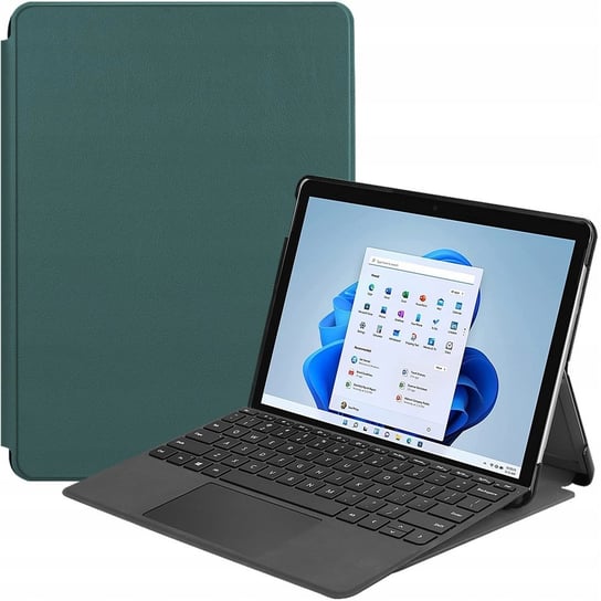 Etui Bizon Case Tab Croc do Microsoft Surface Pro 8, ciemnozielone Bizon