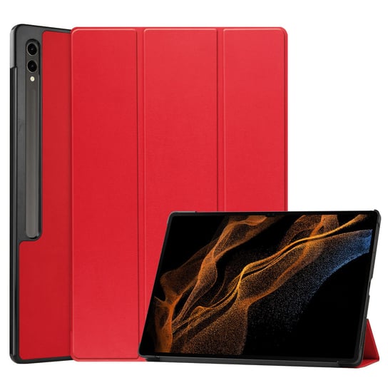 Etui Bizon Case Tab Croc do Samsung Galaxy Tab S9 Ultra, czerwone Bizon