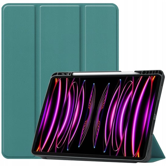 Etui Bizon Case Tab Lizard do Apple iPad Pro 12.9 2022/2021/2020/2018, ciemnozielone Bizon