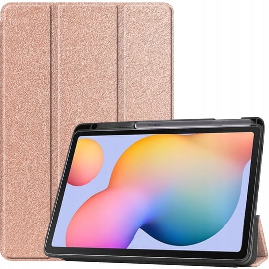 Etui Bizon Case Tab Lizard do Galaxy Tab S6 Lite 2022/2020, różowozłote Bizon