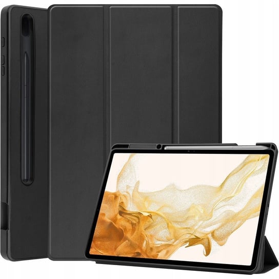 Etui Bizon Case Tab Lizard do Galaxy Tab S8 Plus / S7 Plus, czarne Bizon