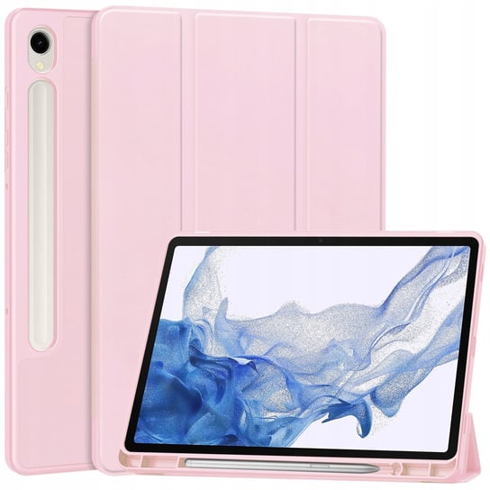 Etui Bizon Case Tab Lizard do Galaxy Tab S9, różowe Bizon