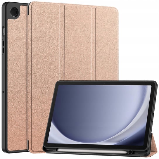 Etui Bizon Case Tab Lizard Do Samsung Galaxy Tab A9 Plus, Różowozłote Bizon